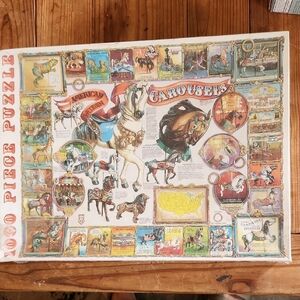 Vintage 1998 American Carousels 1000 Piece Puzzle